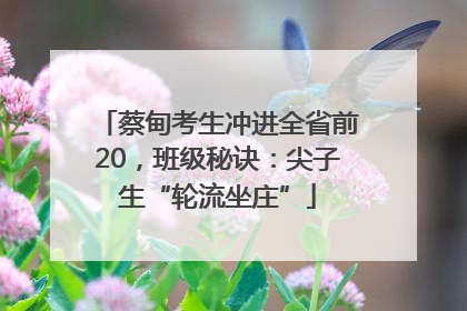 蔡甸考生冲进全省前20，班级秘诀：尖子生“轮流坐庄”